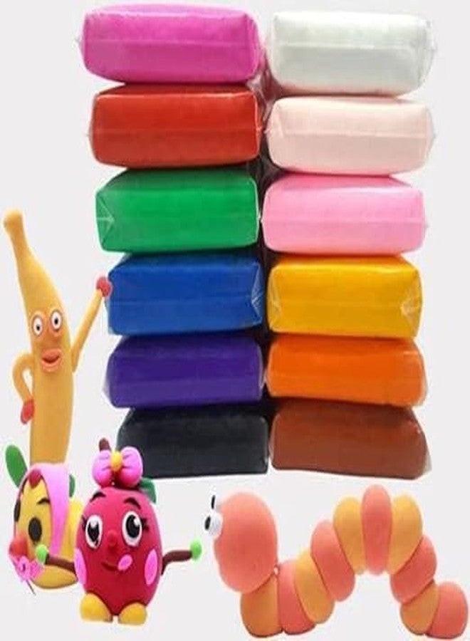 ANG Ultra Light Colorful Children Soft Clay Air Dry Bouncing Clay Non Toxic Kit with 3 Tools for Kids Birthday Party Return Gift 72 - Image 1